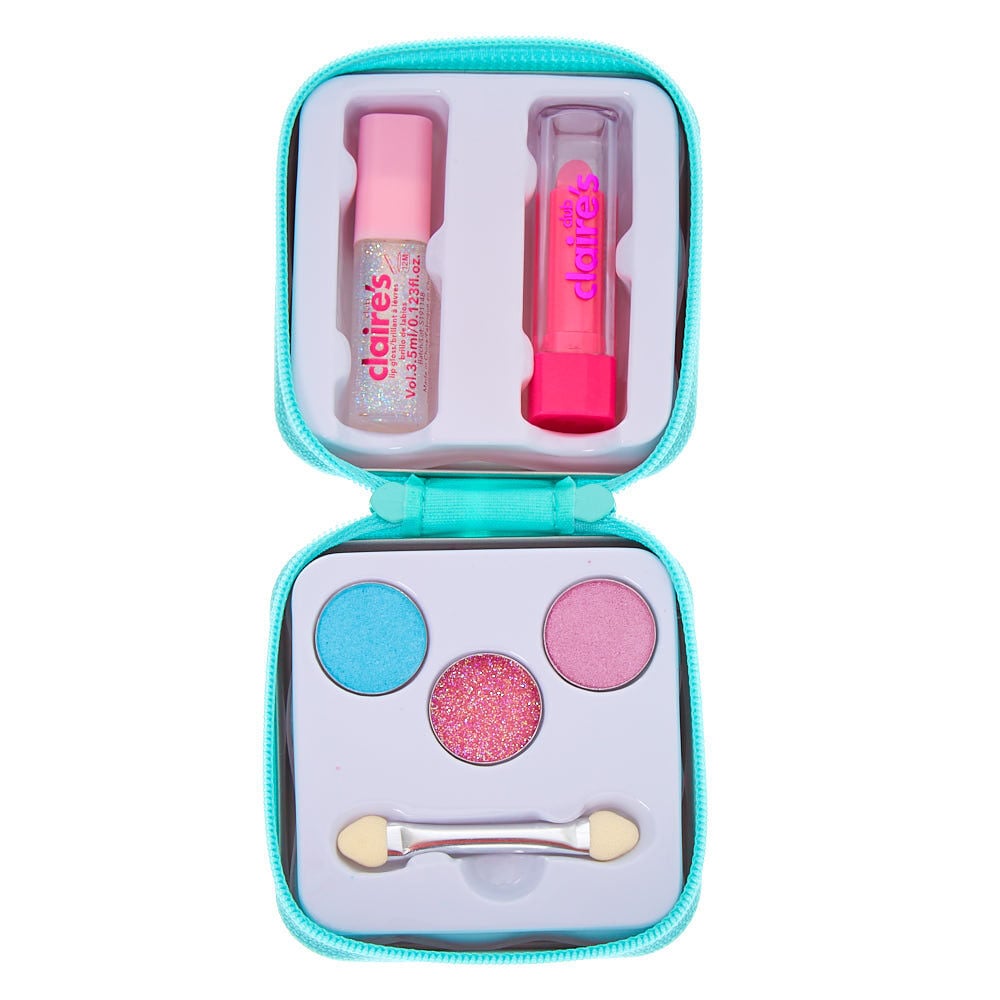 Claire's Club Butterfly Makeup Tin Set - Teal,