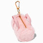 Pink Furry Mini Duffel Bag Keychain,