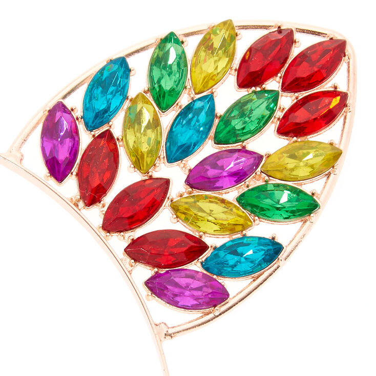 Rose Gold Rainbow Bling Cat Ears Headband,