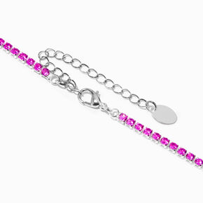Pink Crystal Chain Necklace,