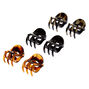 Solid Leopard Print Hair Claws - 6 Pack,
