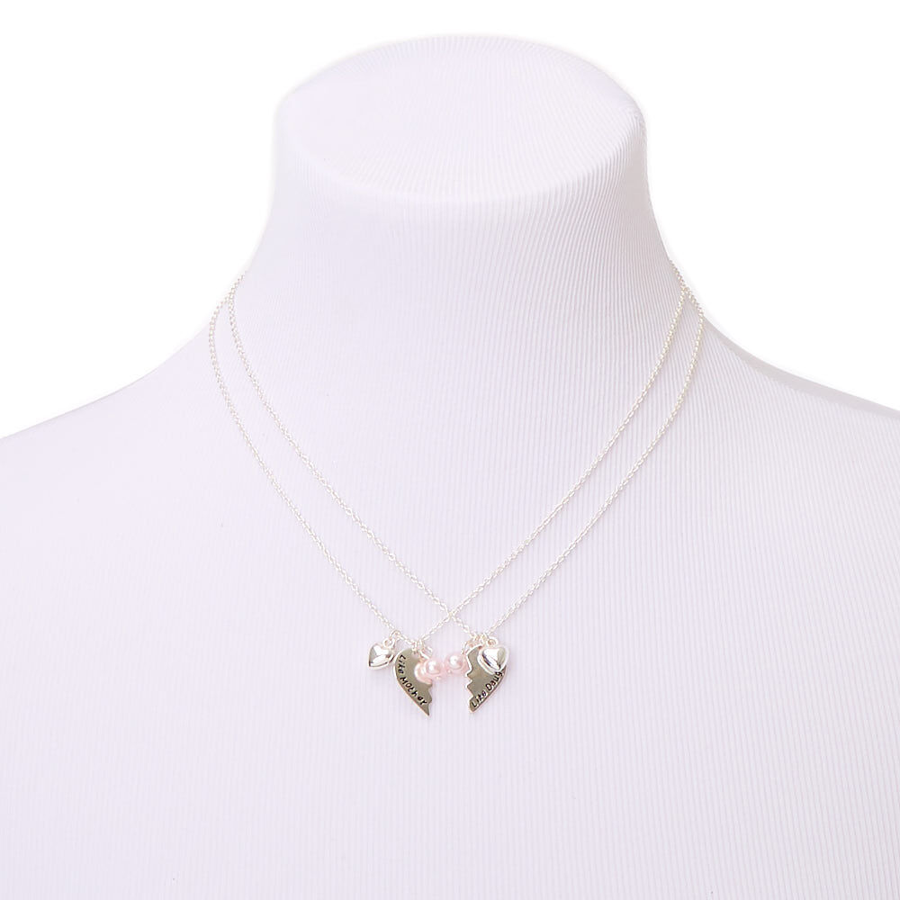 Like Mother Like Daughter Heart Pendant Necklaces 2 Pack