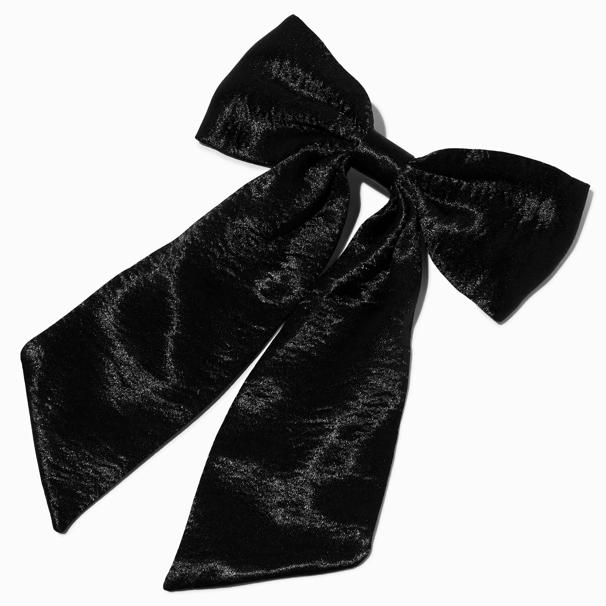 Black Shiny Hair Bow Clip,