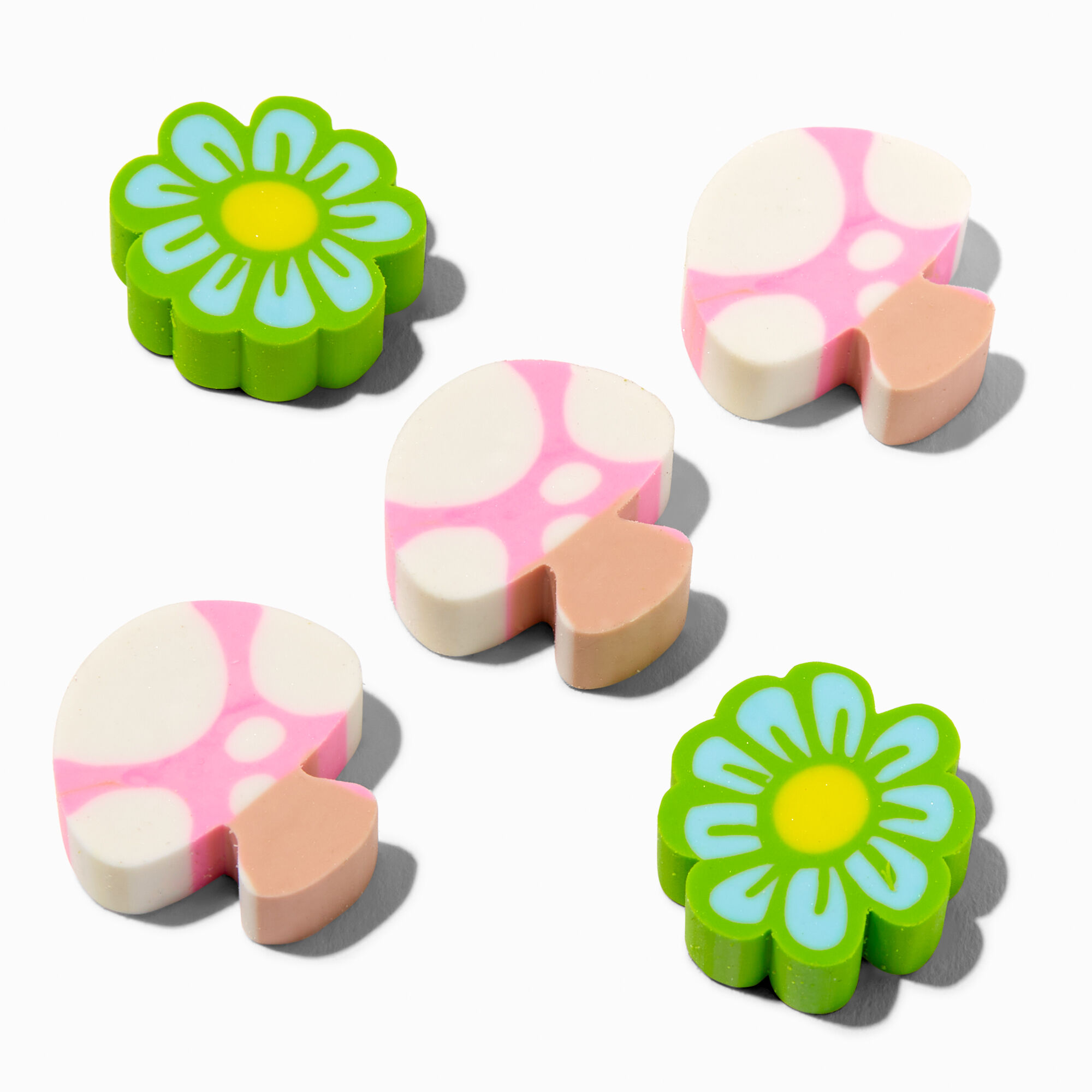 View Claires Retro Daisy Erasers 5 Pack information