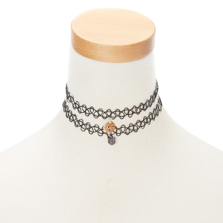 Halloween Tattoo Choker Necklaces - Black, 2 Pack | Claire's US