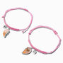 Best Friends Butterfly Heart Adjustable Cord Bracelets - 2 Pack,