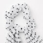 Chouchou foulard pliss&eacute; &agrave; petits pois - Blanc,