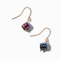 Rainbow Anodized Dice 1&quot; Drop Earrings,