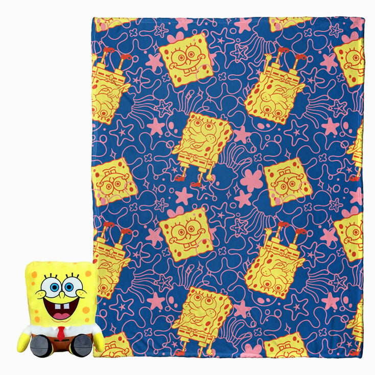SpongeBob SquarePants&trade; Hugger Pillow &amp; Silk Touch Blanket Set &#40;ds&#41;,