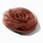 Brown Rosette Large Floral Hair Clip,