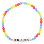Rainbow Brave Beaded Stretch Bracelet,