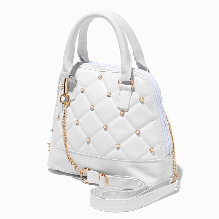 Claire's Club Status Icon Mini White Crossbody Bag