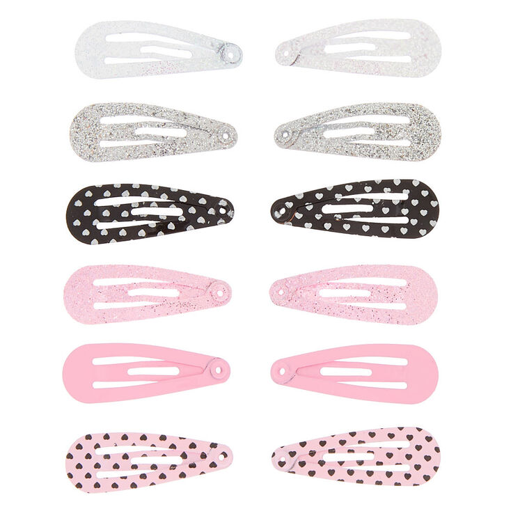 Lot de 12 mini&nbsp;barrettes clic clac du Claire&#39;s&nbsp;Club,