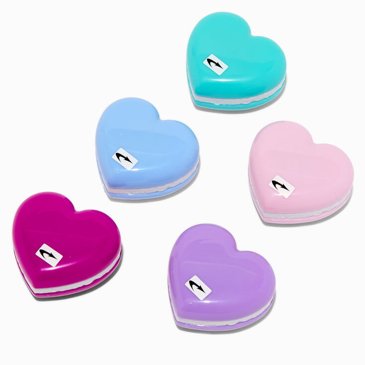 Macaron Heart Lip Gloss Set - 5 Pack,