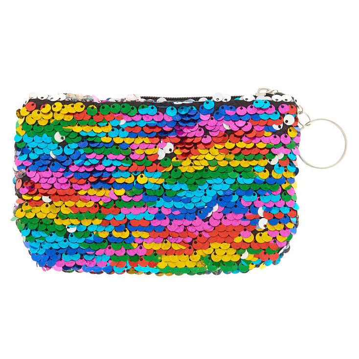 Rainbow Sequin Coin Purse | Claire's US