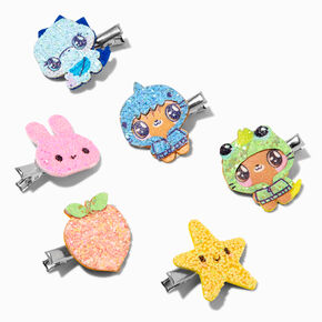Claire&#39;s Club Hoodie Critters Hair Clips - 6 Pack,