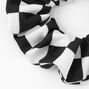 Medium Black &amp; White Check Hair Scrunchie,