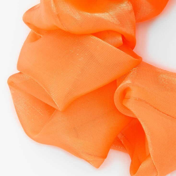 Giant Satin Hair Scrunchie - Orange,