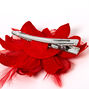 Lily Flower Hair Clips - Red, 2 Pack,