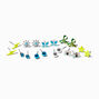 Blue &amp; Green Mixed Stud Earrings - 9 Pack,