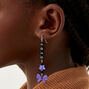 Purple &#39;&#39;XOXO&#39;&#39; 3&quot; Drop Earrings,