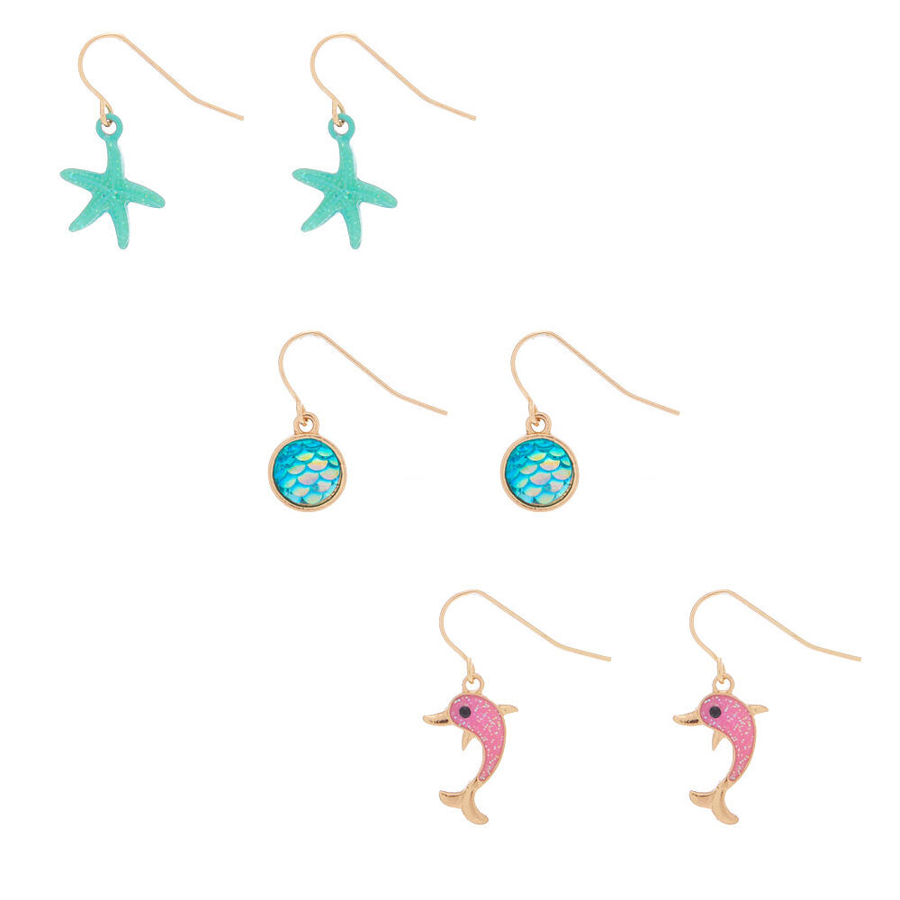 1" Tropical Drop Earrings - 3 Pack,