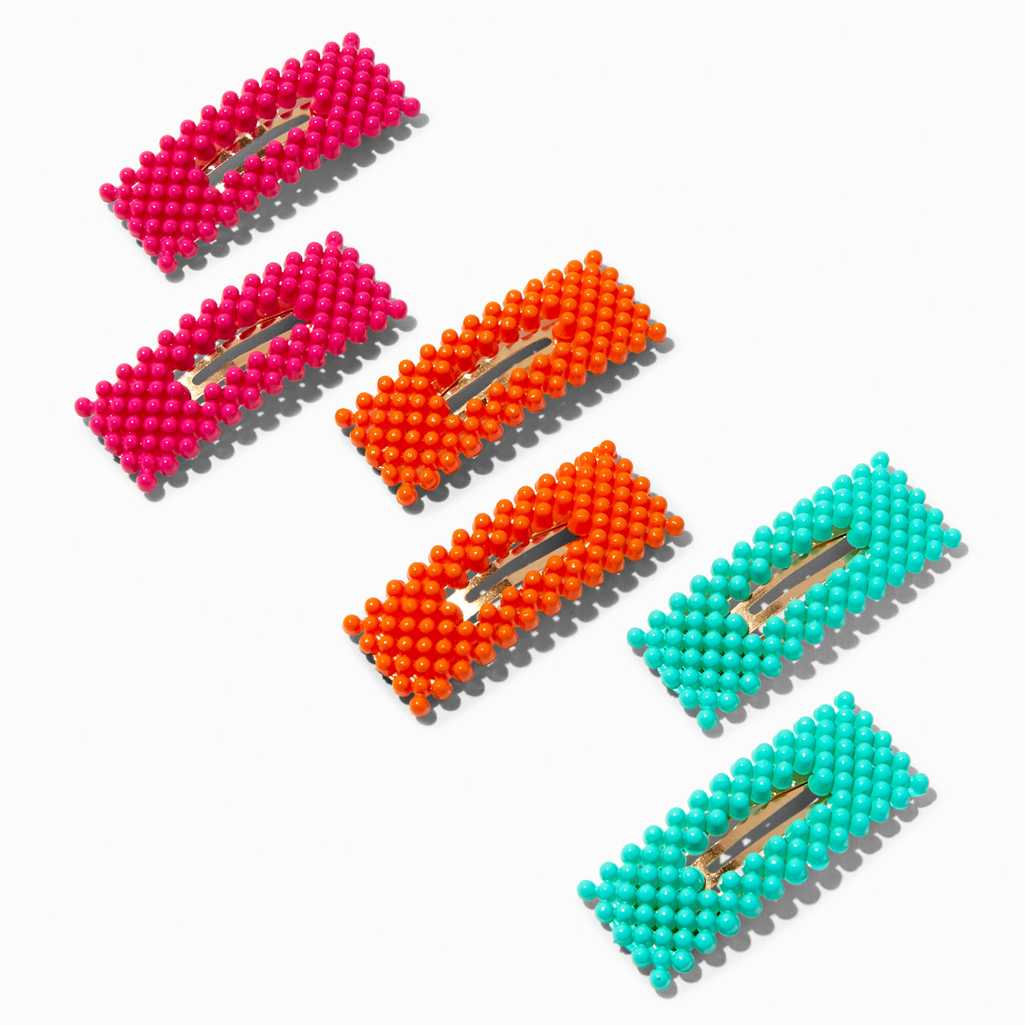 View Claires Club Beaded Snap Hair Clips 6 Pack information