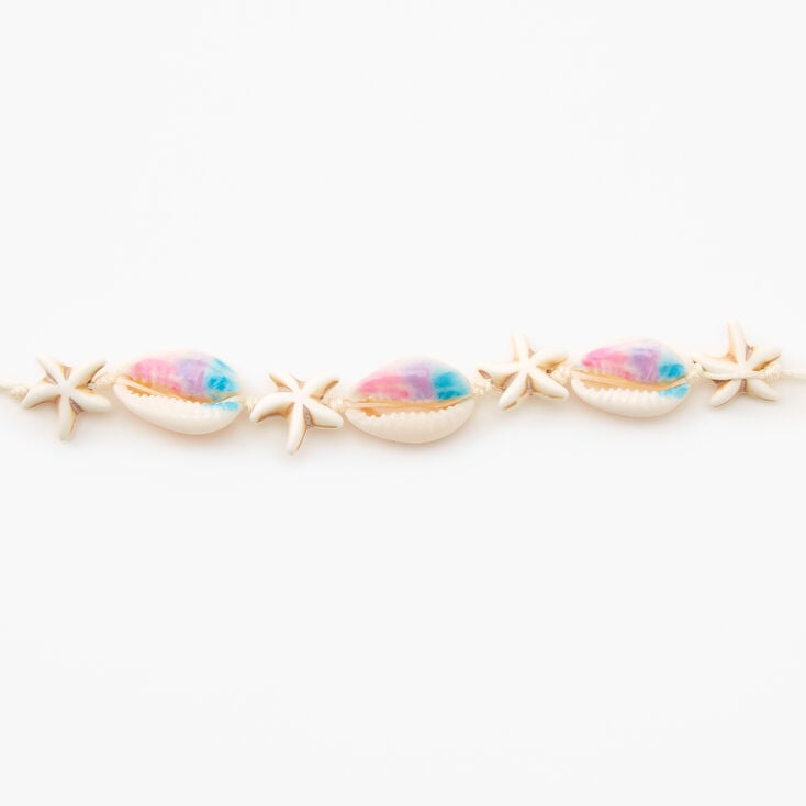 Ombre Mermaid Cowrie Shell Choker Necklace,