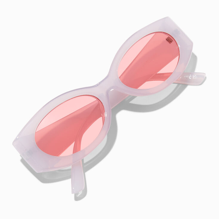Pink Oval Sunglasses,