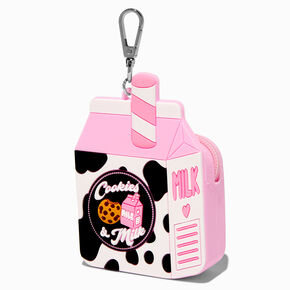 Strawberry Milk Jelly Coin Purse Keychain,