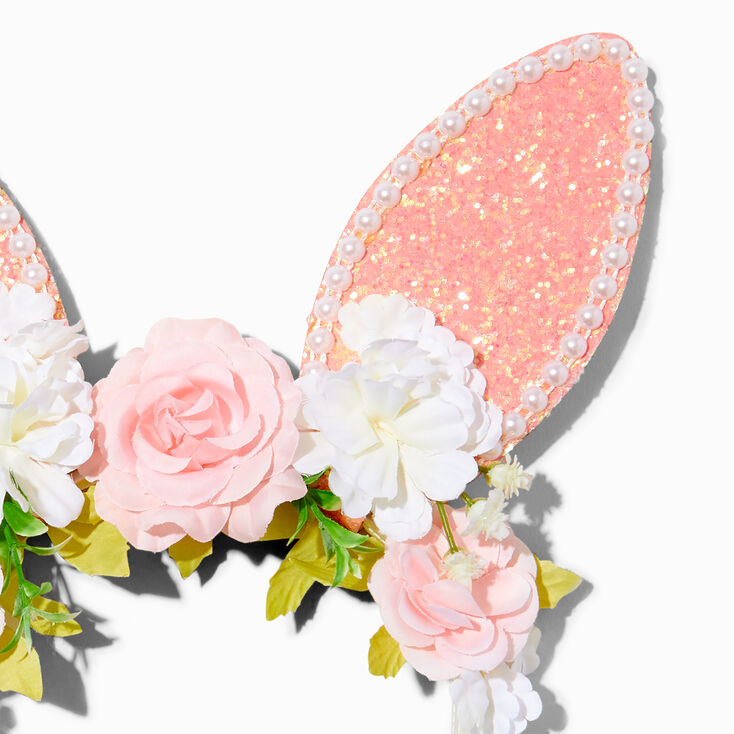 Spring Floral Bunny Ears Headband,