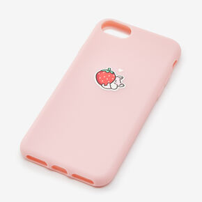 Pink Strawberry Hamster Silicone Phone Case - Fits iPhone&reg; 6/7/8/SE,