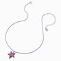 Collier &agrave; pendentif &eacute;toile violet,