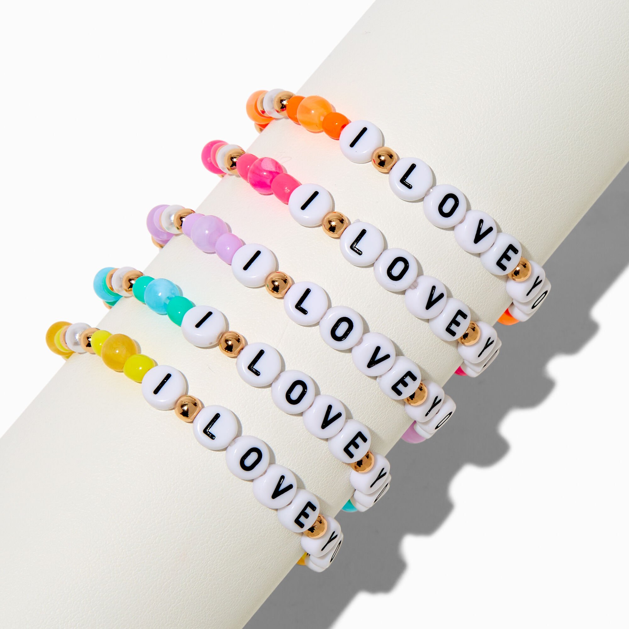 Best Friends ''I Love You'' Beaded Stretch Bracelets - 5 Pack,