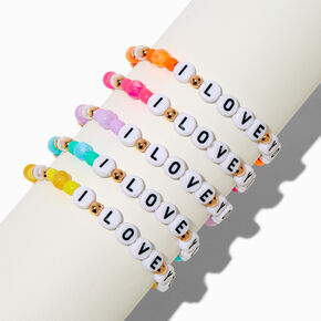 Best Friends &#39;&#39;I Love You&#39;&#39; Beaded Stretch Bracelets - 5 Pack,