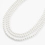 Triple Pearl Multi Strand Necklace,