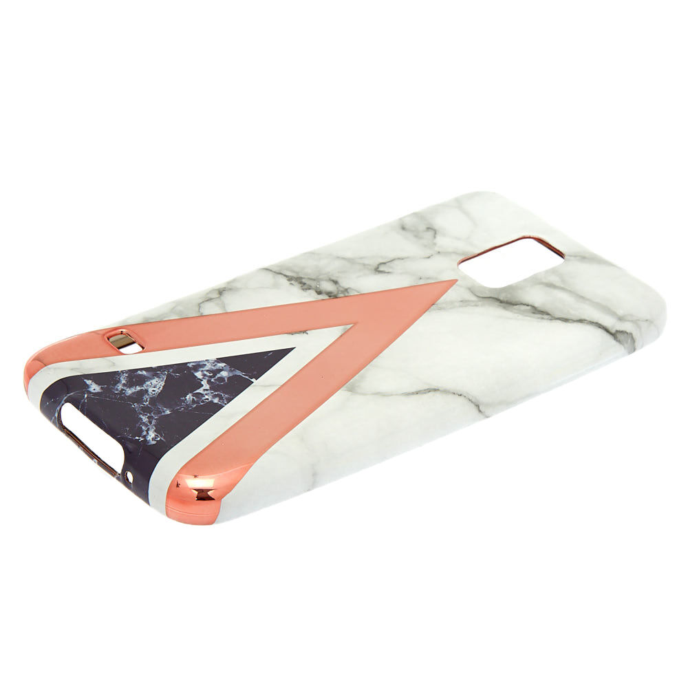 Coque de portable géométrique effet marbré - Compatible avec Samsung Galaxy S5,