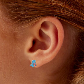Mixed Dinosaur Silver Stud Earrings - 9 Pack,