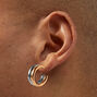 Boucles d&#39;oreilles huggies en m&eacute;taux mixtes,