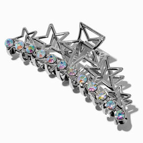Silver Crystal Stars Hair Claw ,