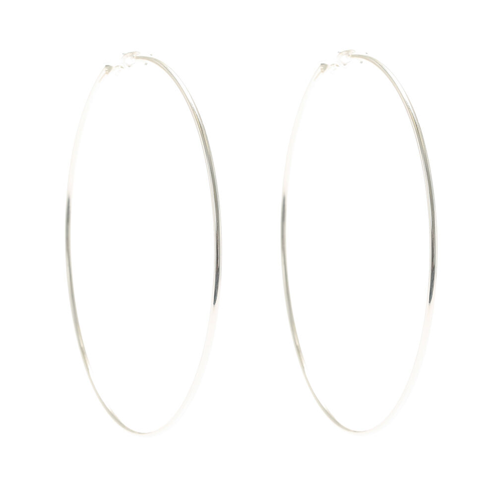 100mm sterling silver hoop earrings discount