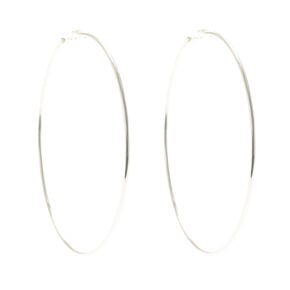 Silver-tone 100MM Hoop Earrings,