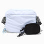 White Sporty Chevron Fanny Pack,