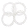 Spiral Hair Bobbles - Clear, 4 Pack,