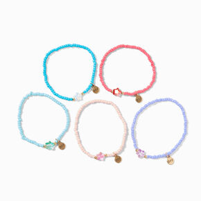 Best Friends Pastel Star Seed Bead Stretch Bracelets - 5 Pack,