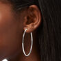 Silver Graduated Clip-On Hoop Earrings - 3 Pack,