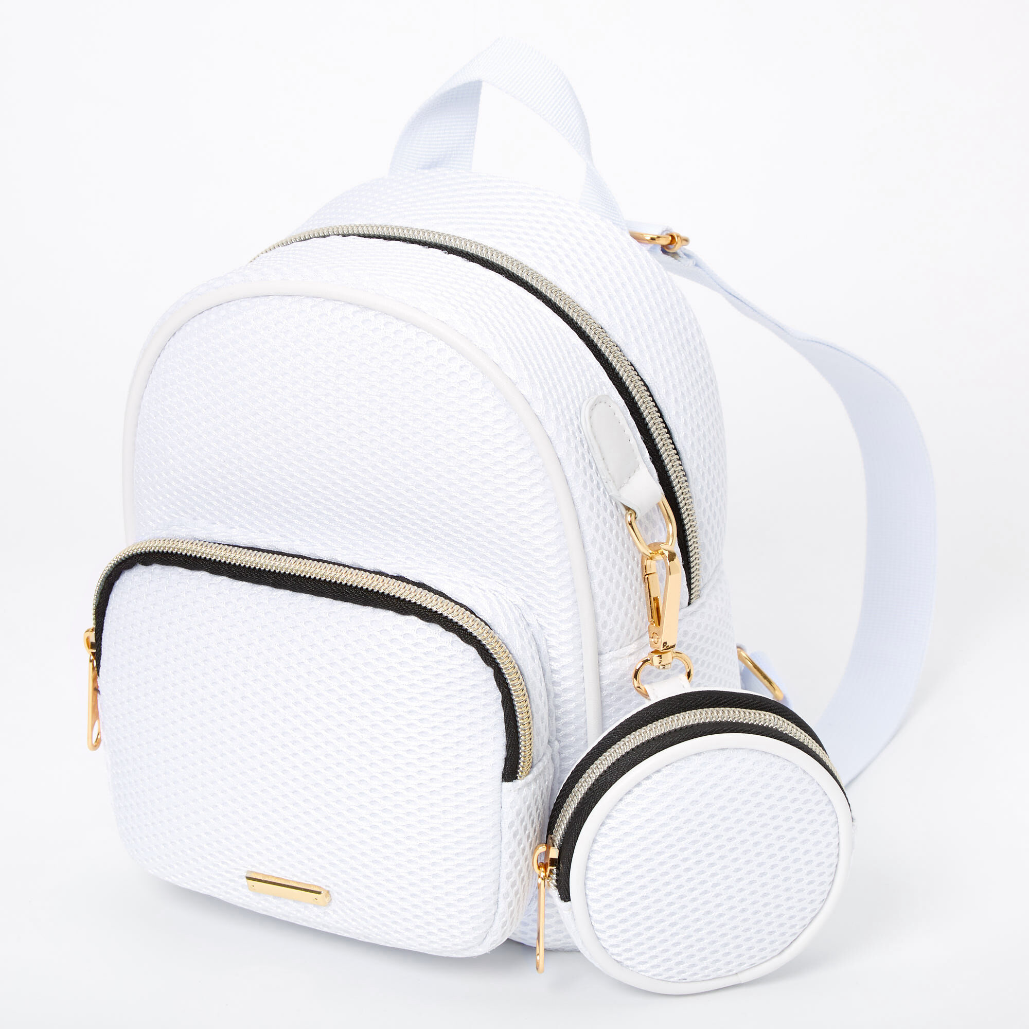 White Mini Backpack
 Mesh Mini Backpack White