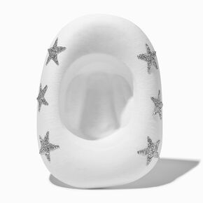 Silver Stars White Cowboy Hat,