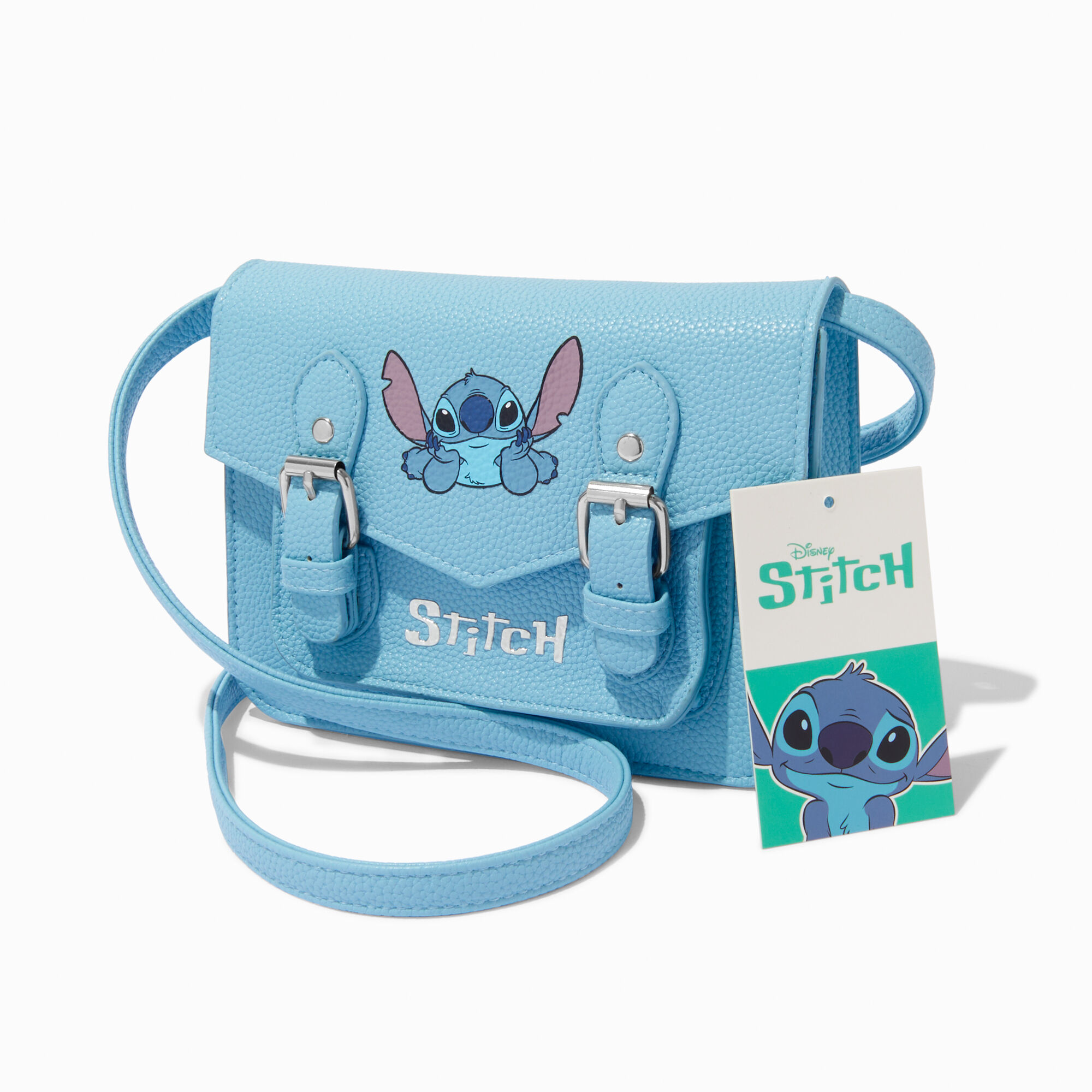 View Claires Disney Stitch Sleepy Satchel Crossbody Bag information