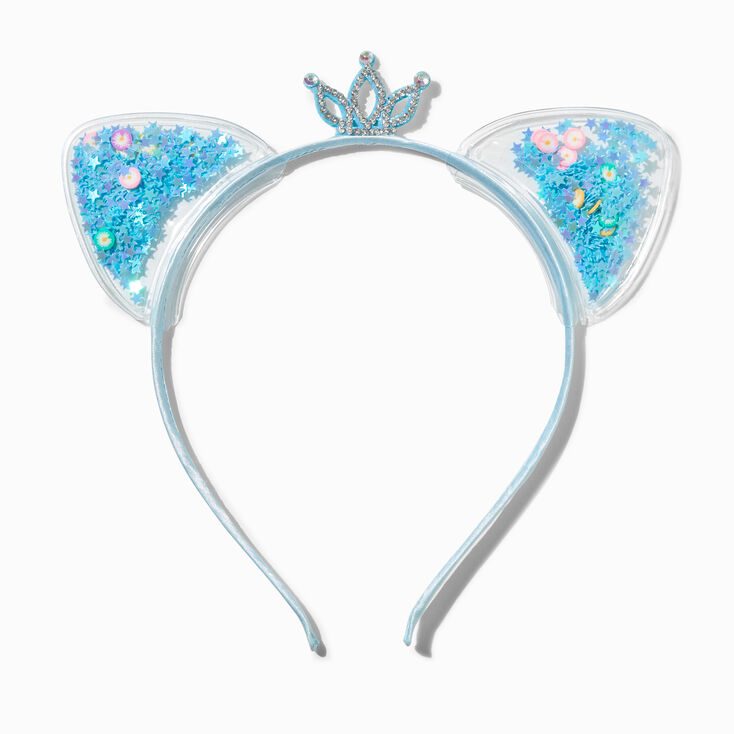 Claire&#39;s Club Blue Star Shaker Cat Ears Headband,